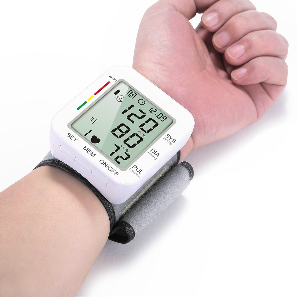 Avtoit | Rechargeable Electronic Wrist Blood Pressure Monitor, with Accurate Fast Reading, Large Display & One Touch Operation, for Home Use