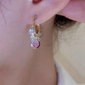 Avtoit | Gold Glitter Colorful Zircon Earrings