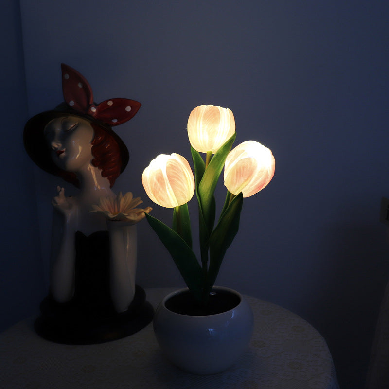 Avtoit | LED Tulip Nightstand Lamp Flower Table Lamp