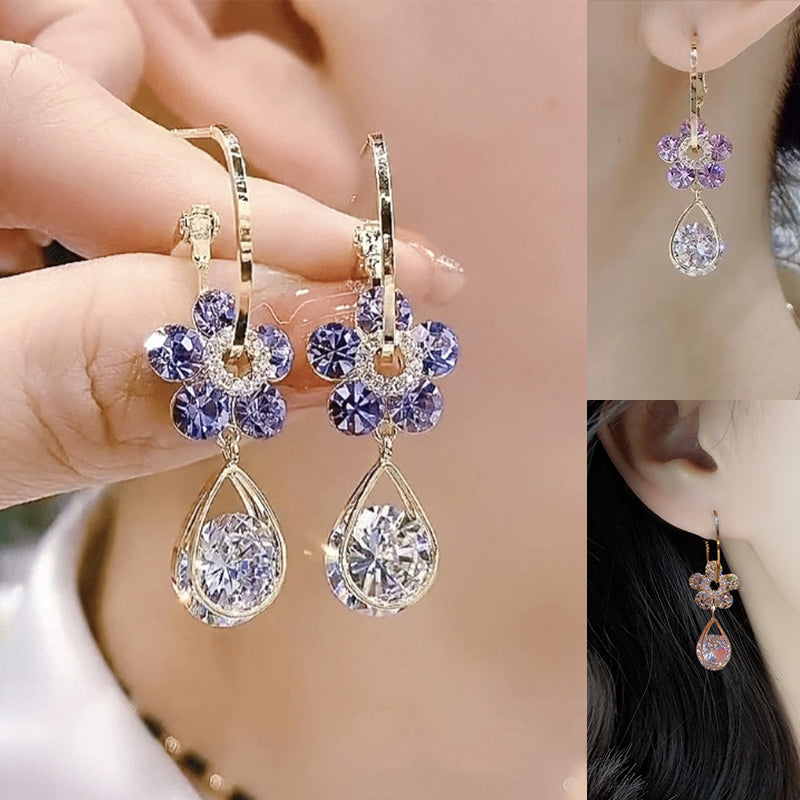 Avtoit | Fashion Flower Crystal Earrings