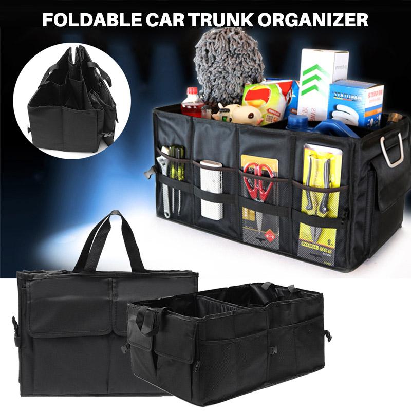 Foldable Car Trunk Organizer with 4 Compartments