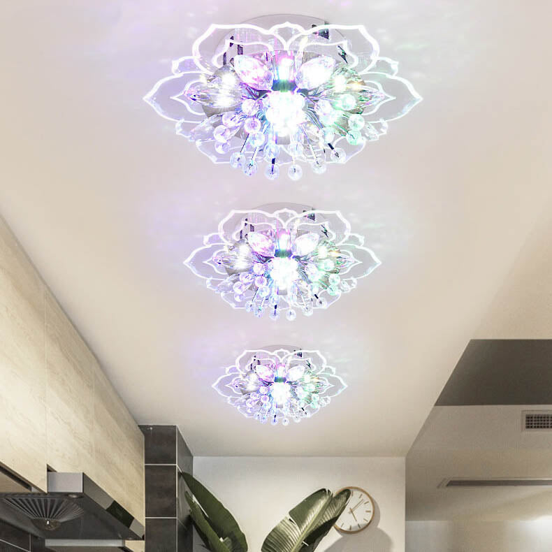 Avtoit GlowPetal | LED Crystal Ceiling Light | Flower Shaped, RGB Color Changing & Energy Efficient