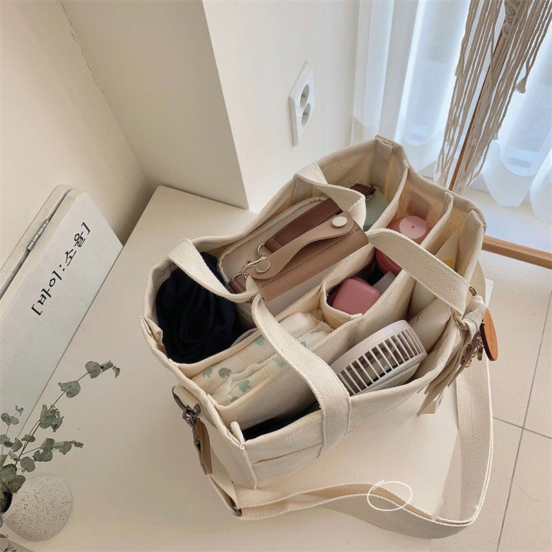 Avtoit | Solid Color Canvas Shopper Bag