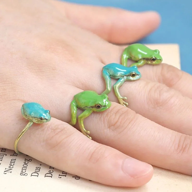 Avtoit | Latest-tree Frog Ring Earrings