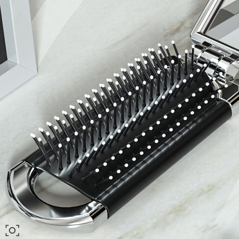 Avtoit | MirrorFlex Travel Mirror Hair Brush | Foldable & Compact | Practical Styling on the Go