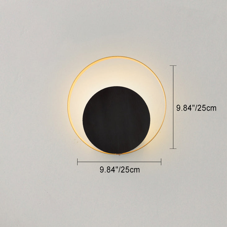 Avtoit | Modern Minimalist Iron Circle Ring 1-Light Wall Sconces Lamp For Bedroom