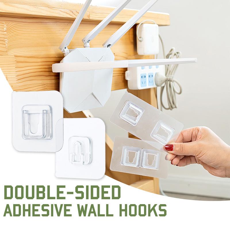 Self-Adhesive Wall Hooks, Water-Resistant Stainless Steel, 5/10/20 Sets