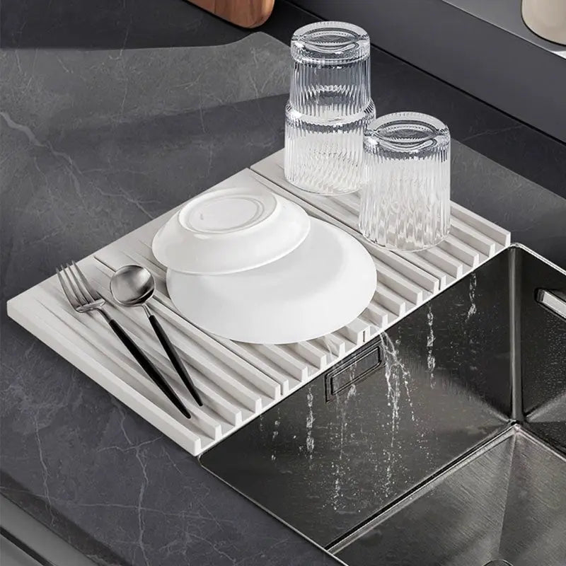 Avtoit | Collapsible Silicone Draining Mat – Heat Resistant Kitchen Drying Mat