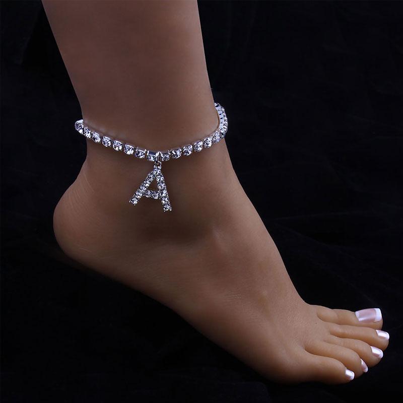 Avtoit | Rhinestone Letter Anklet