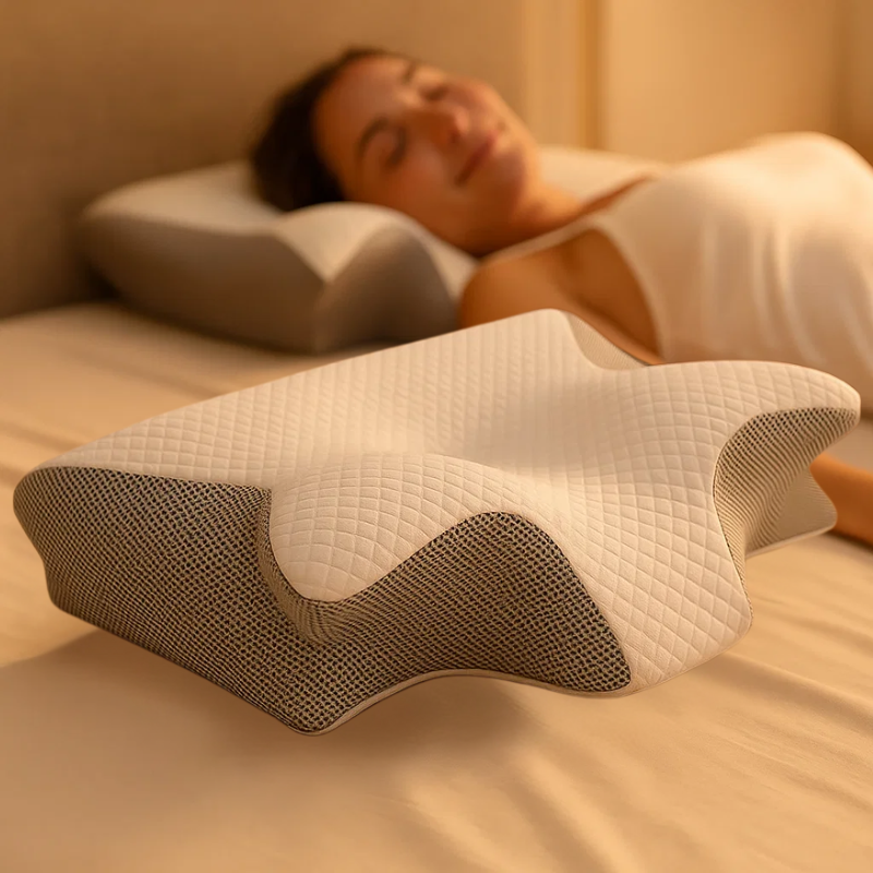 Avtoit | Memory Foam Cervical Pillow | Ergonomic 2-in-1 Design for Neck Pain Relief & Comfortable Sleep