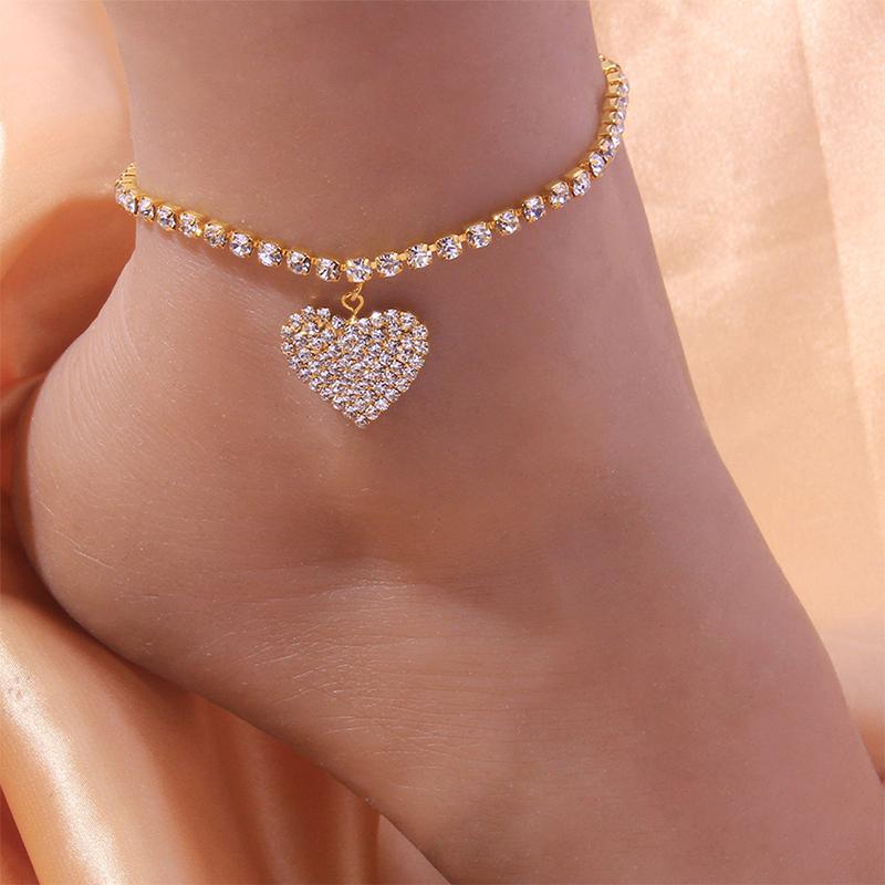 Avtoit | Fashion Heart Rhinestone Anklet