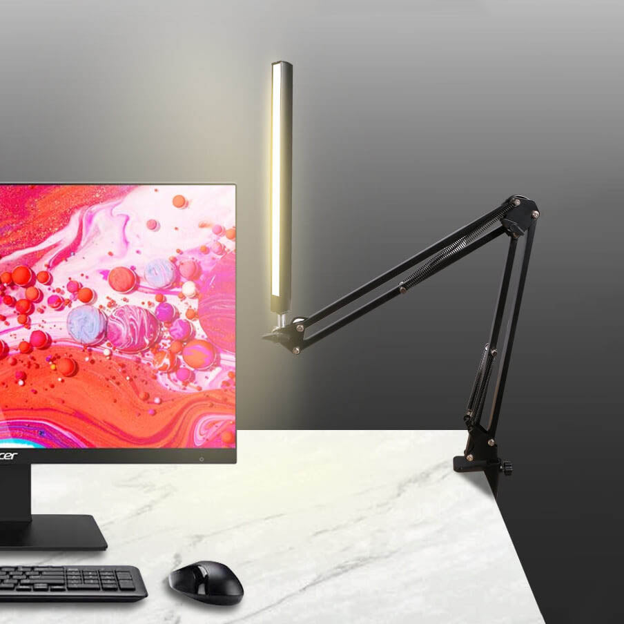 Avtoit | LED Foldable Long Arm Clip Eye Protection USB Reading Table Lamp