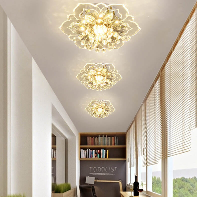 Avtoit GlowPetal | LED Crystal Ceiling Light | Flower Shaped, RGB Color Changing & Energy Efficient