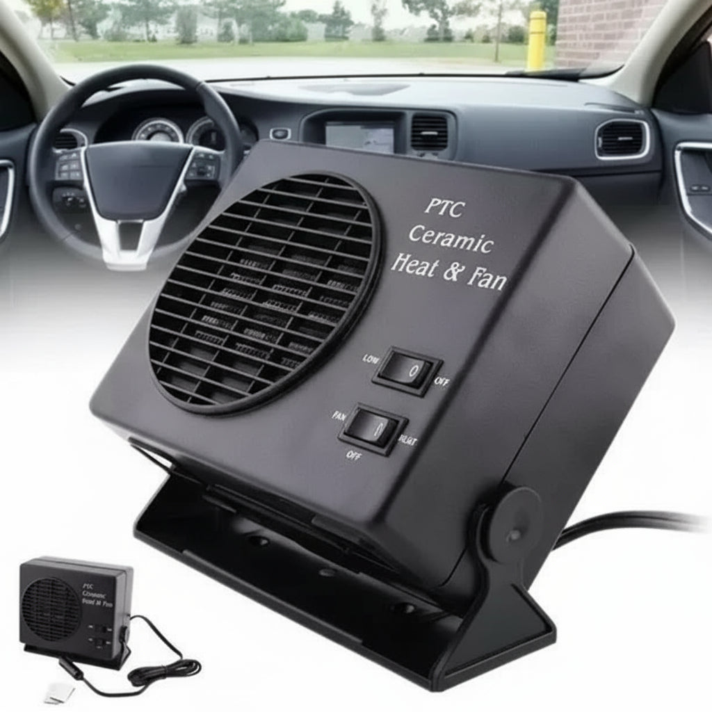 Avtoit | 12V Ceramic Car Heater Fan | 150W-300W | Portable Defroster w/ Automatic Thermostat