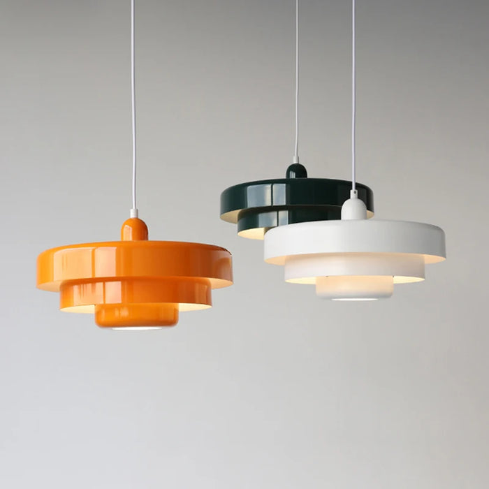 Avtoit | Multi-layer pendant light green 21 cm metal