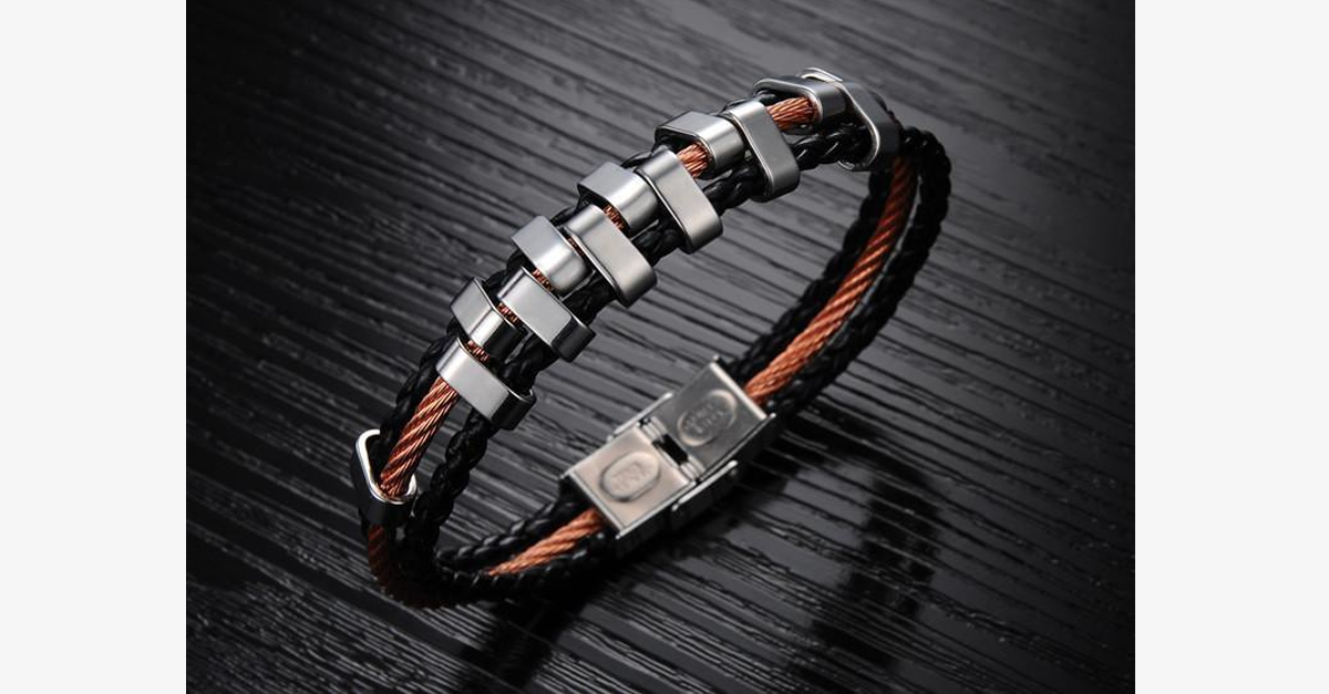 Avtoit | Rough Tracks Stainless Steel Men's Bracelet