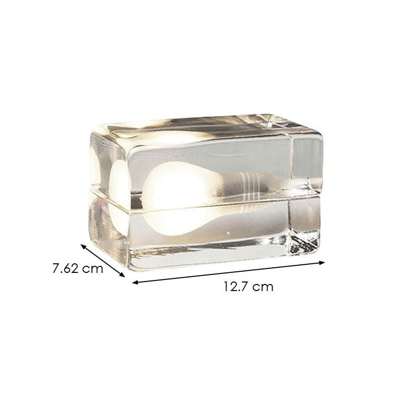 Avtoit | BrightCube – Minimalistic Table Lamp with Transparent Glass Cube