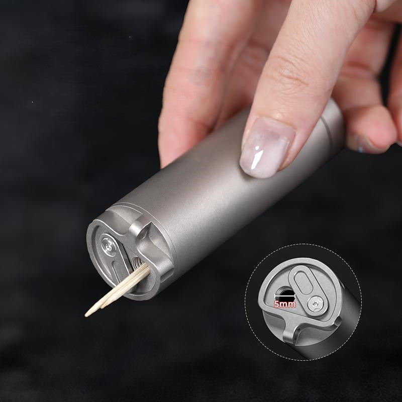 Avtoit | Titanium Alloy Outdoor Portable Toothpick Holder and Mini Pill Case
