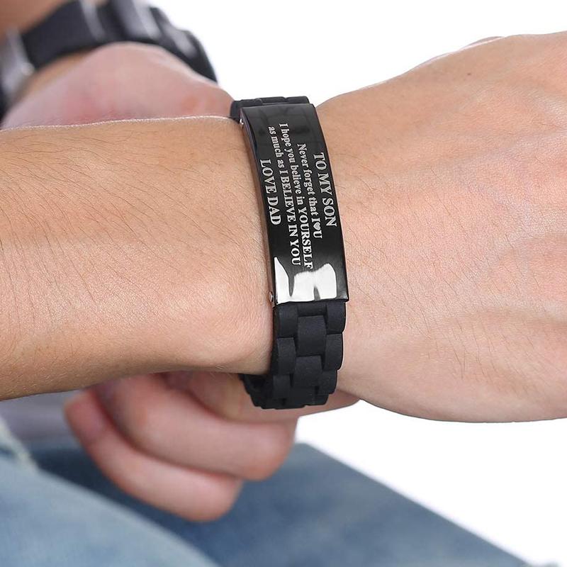 Avtoit | Silicone bracelet with stainless steel plate