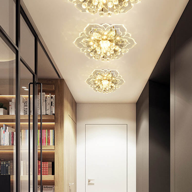 Avtoit GlowPetal | LED Crystal Ceiling Light | Flower Shaped, RGB Color Changing & Energy Efficient