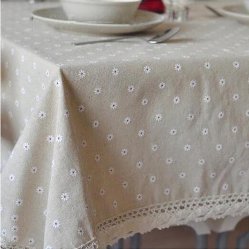 Avtoit | Daisy Print Cotton Linen Tablecloth