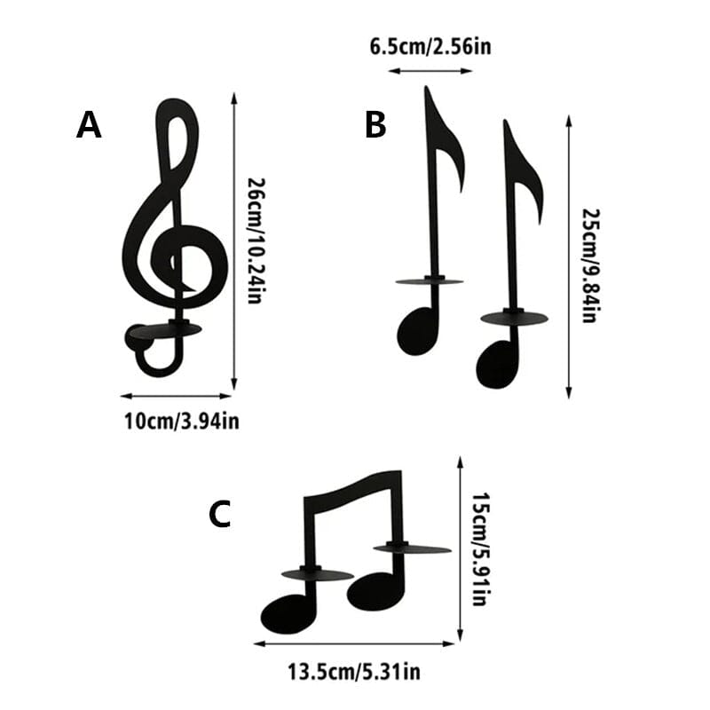 Avtoit | Black Music Note Wall Lamp