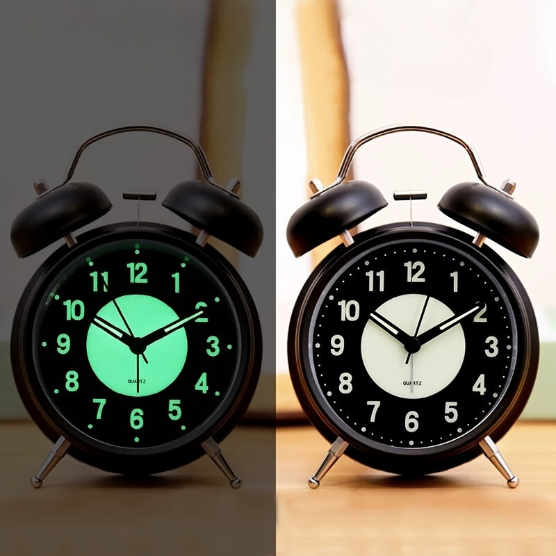 Avtoit | LuminousTime - Elegant Metal Alarm Clock with Gentle Lighting for Peaceful Mornings and Nights