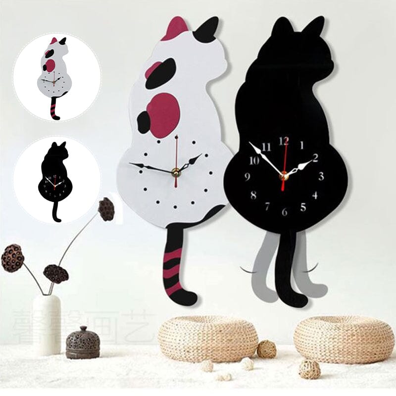Avtoit | Nordic Cat Wobble-Tail Wall Clock