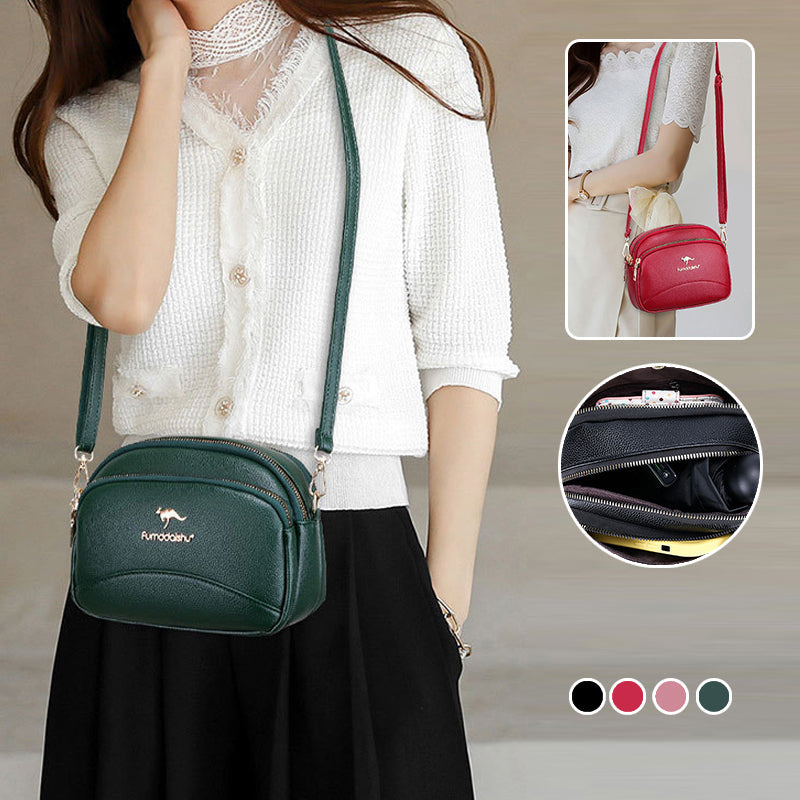 Avtoit | Soft Leather Multi-Pocket Shoulder Bag