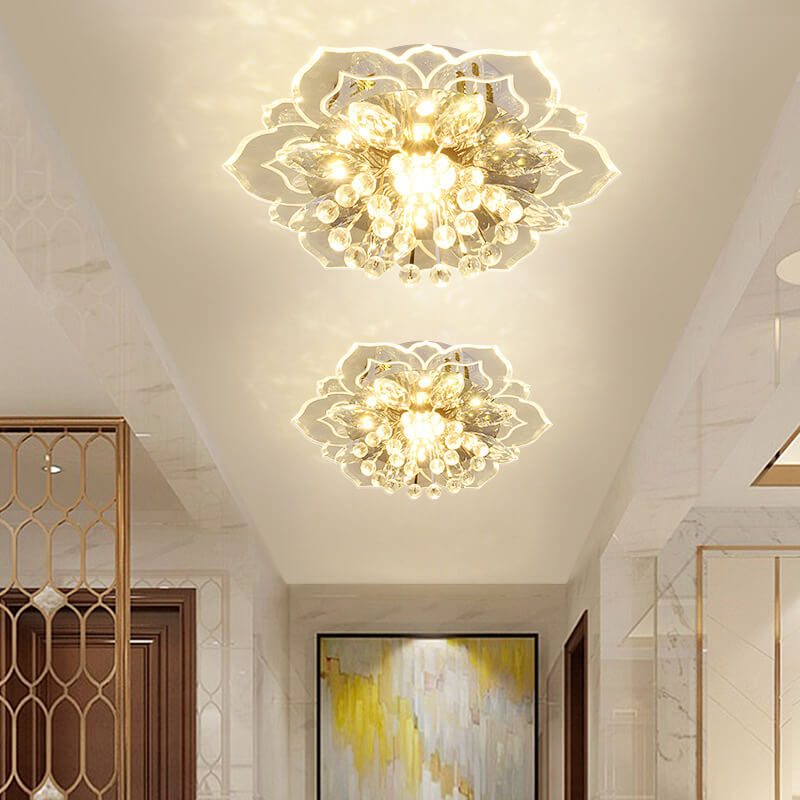 Avtoit GlowPetal | LED Crystal Ceiling Light | Flower Shaped, RGB Color Changing & Energy Efficient