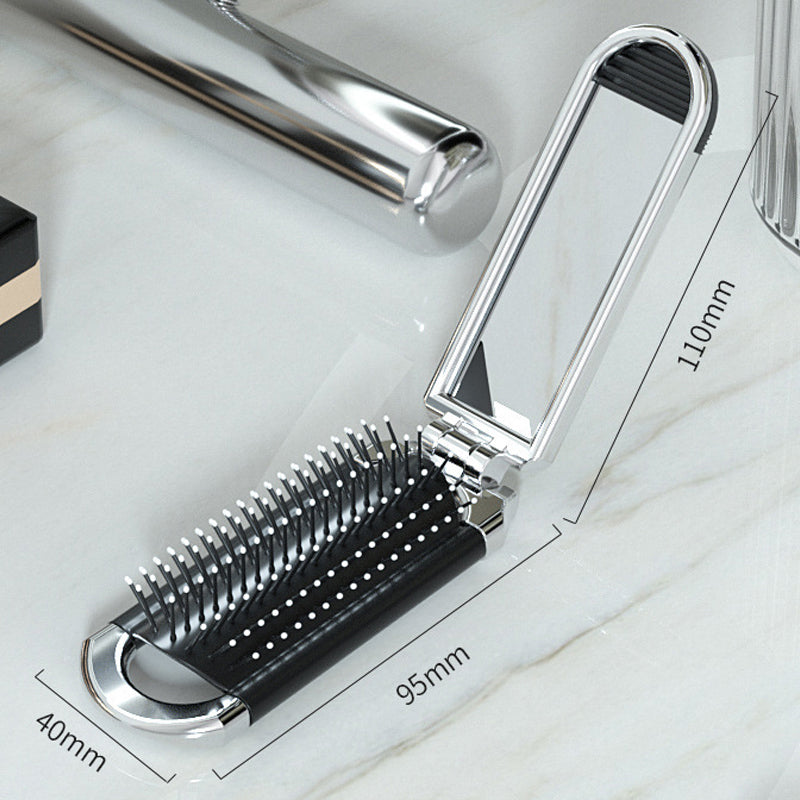 Avtoit | MirrorFlex Travel Mirror Hair Brush | Foldable & Compact | Practical Styling on the Go