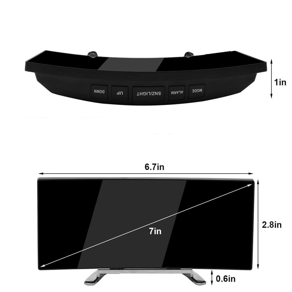 Avtoit | Curved LED Digital Alarm Clock - Rass