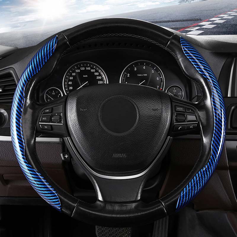 Avtoit | Universal Laser Carbon Fiber Pattern Steering Wheel Cover