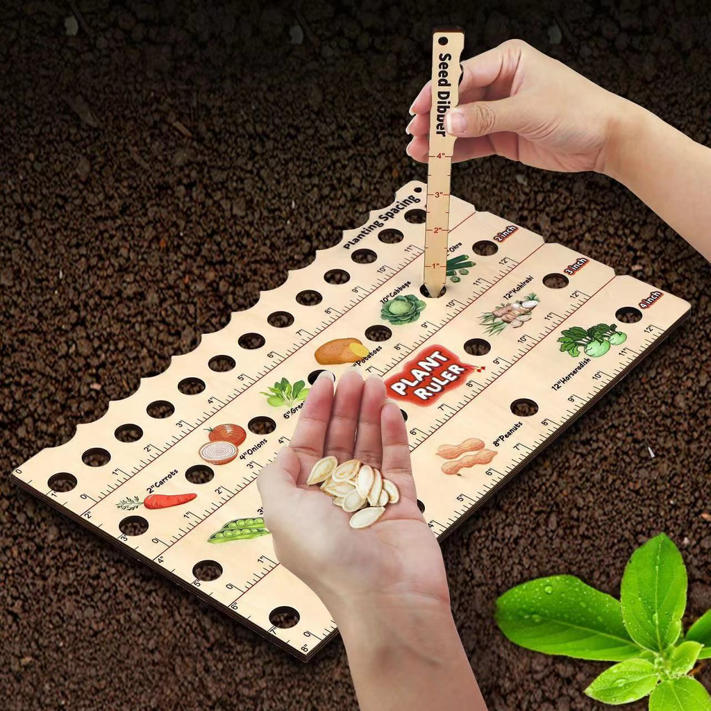 Avtoit | Wood Plant Ruler – Multifunctional Seed Measuring Tool for Garden