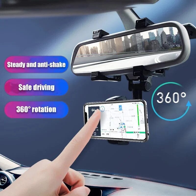 Avtoit | Multifunctional 360 Rotatable Car Rearview Mirror Phone Holder