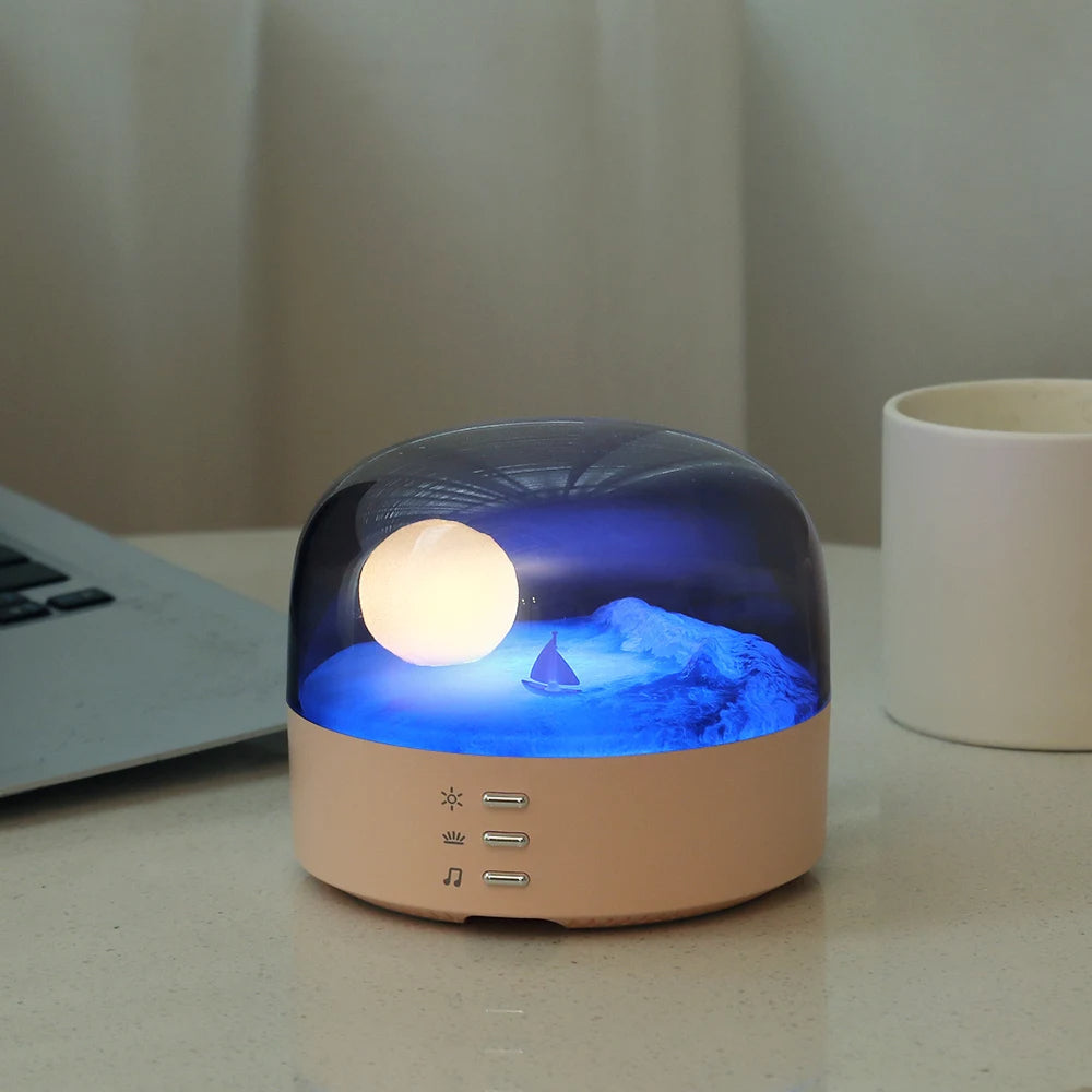 Avtoit | 3D Mysterious Moon LED Night Light Speaker