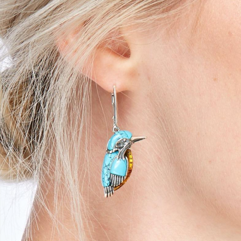 Avtoit | Vintage Turquoise Bird Earrings
