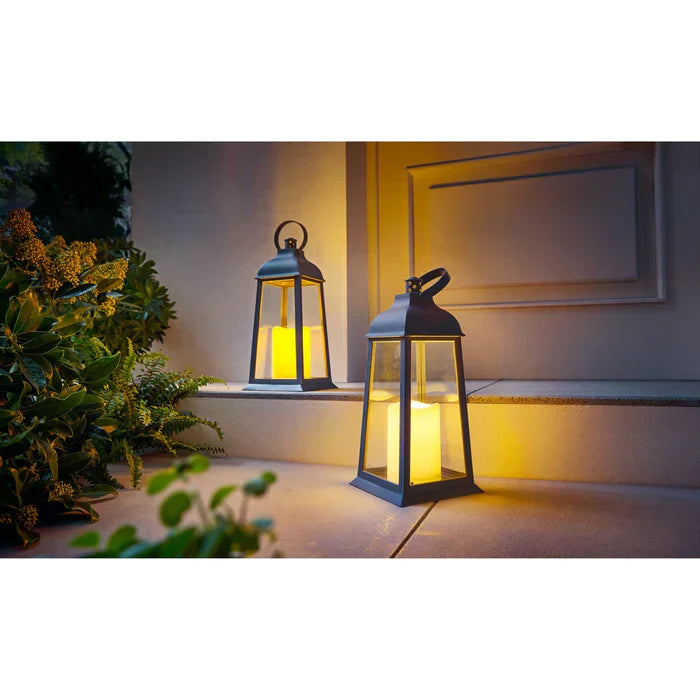 Avtoit | LED lantern set – 2 pieces with realistic candle flicker for indoor and outdoor