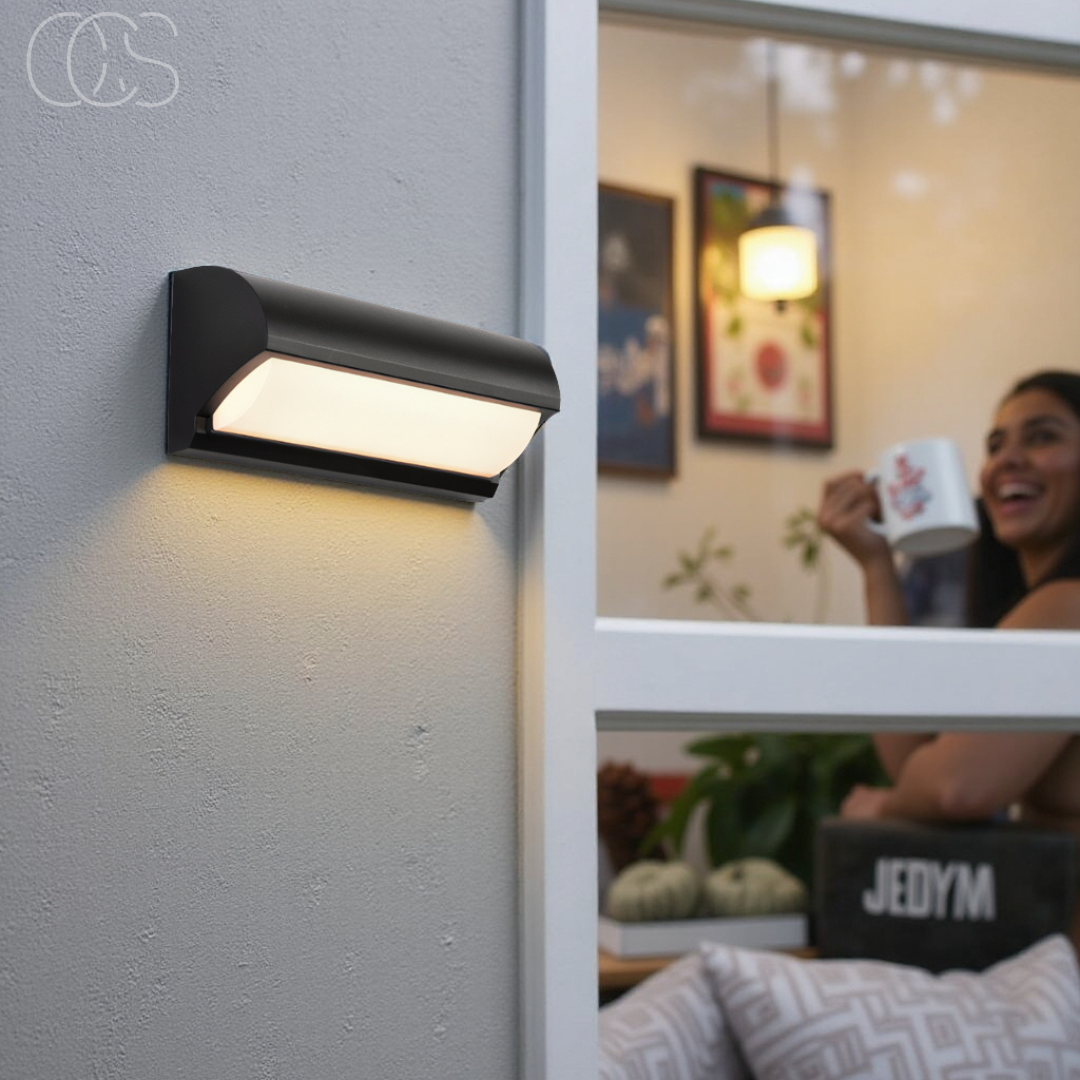 Avtoit | Modern Black Outdoor LED Wall Light – Weatherproof Warm Lighting for Garden, Patio & Entryways