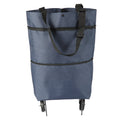 Avtoit | Reusable Shopping Trolley / Tote Bag with Foldable Wheels, Adjustable Strap, Thick Bottom and Large Capacity, For Shopping, Outdoors and More