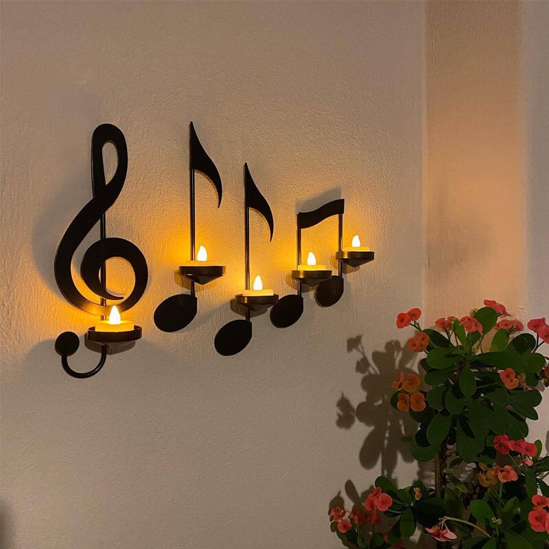 Avtoit | Black Music Note Wall Lamp
