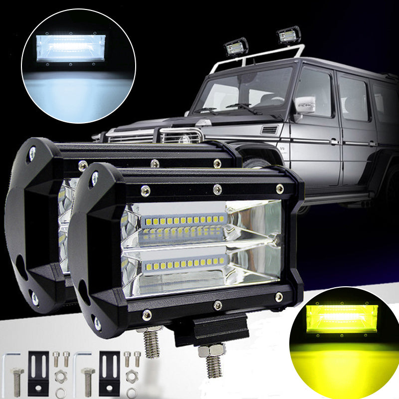 Avtoit | 5 Inch Amber White Light Strobe Work Light Pods