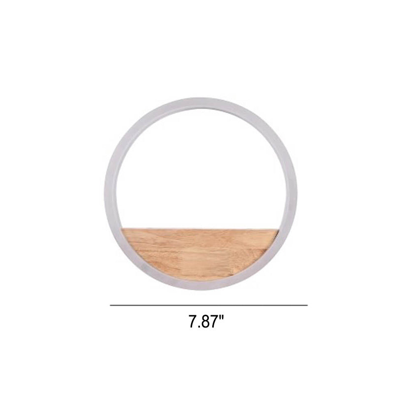 Avtoit | Lumoshelf LED Wall Light | Solid Wood with Shelf | Round Wall Lamp | Warm & White Light