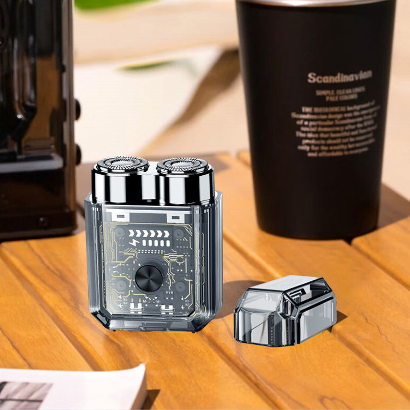Avtoit | Transparent Mini Dual-Head Electric Shaver