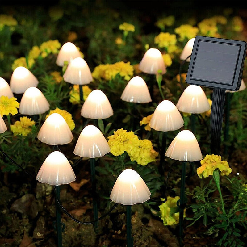 Avtoit | LED Solar String Lights Ground Stake Mushroom Lights