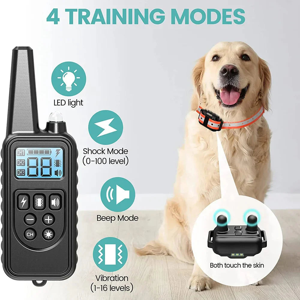 Avtoit | 800M Rechargeable Electric Dog Training Collar | Waterproof, Remote Control & Ideal for Effective Dog Training