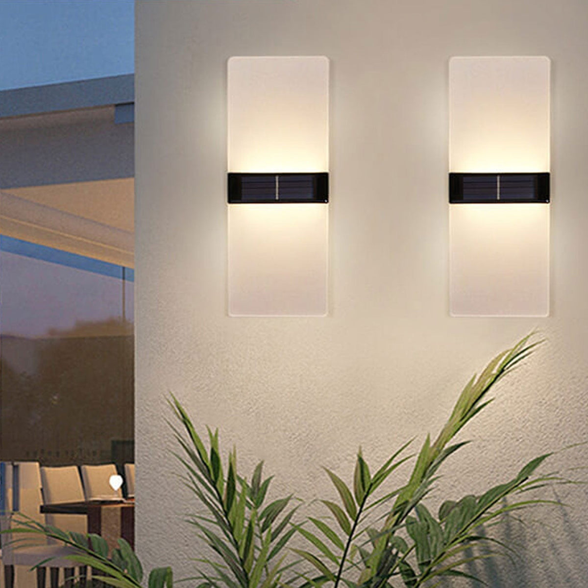 Avtoit | LumaZen Solar LED Wall Lamp | Weatherproof | Solar Powered Outdoor Lighting | Garden & Patio Decor