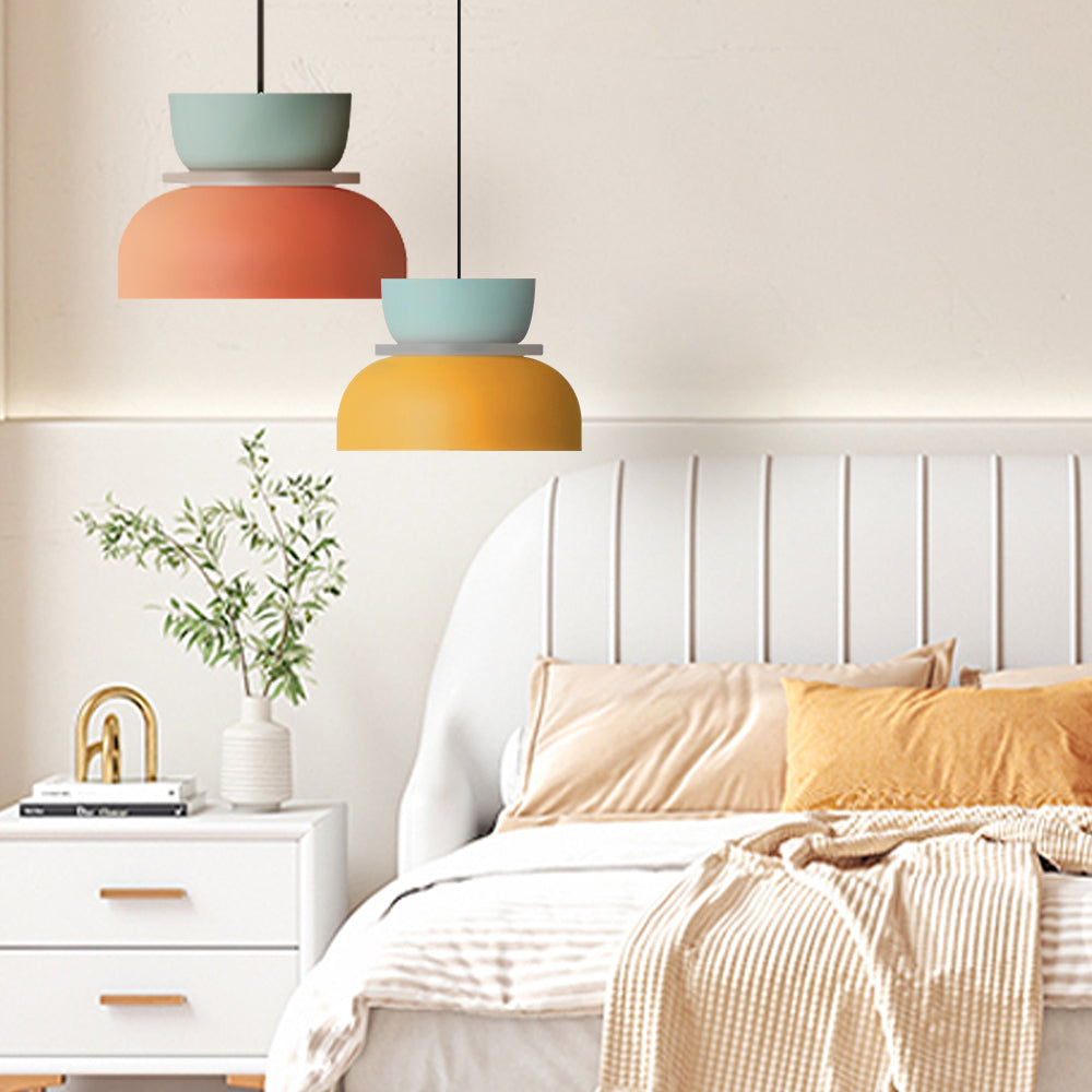 Avtoit | Nordic Color Block Pendant Light Fixture - Modern Hanging Lamp for Kitchen & Dining Room