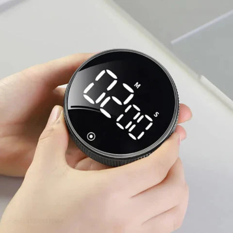 Avtoit | SmartTime Kitchen Timer | Easy One-Twist Operation, Large LED Display & Adjustable Alarm for Cooking, Studying & Classroom Use