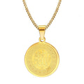 Avtoit | Round Pendant Golden Necklace